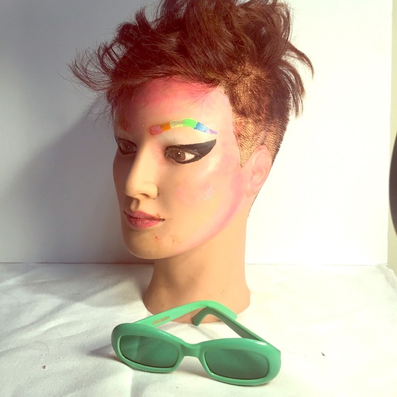 Italian Accessories - VINTAGE ITALIAN SUNGLASSES, MINT GREEN PLASTIC